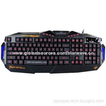 Game Keyboard and Mouse with Multimedia Backlit Keyboard
